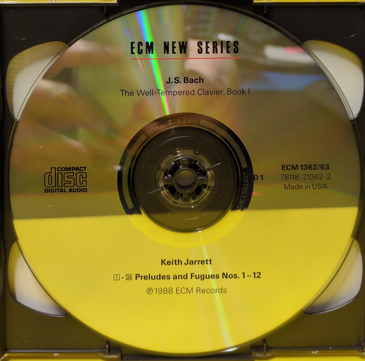 J.S. Bach, Keith Jarrett - Das Wohltemperierte Klavier Buch I - 1988 - ECM New Series 1362/63 Used - EX - 2xCD