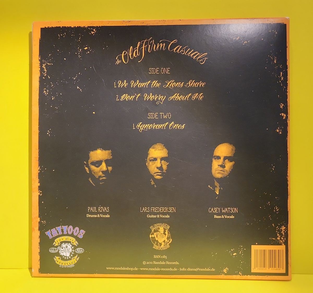 The Old Firm Casuals - 7" We Want The Lions Share - 2011 - RAN 085 New - NM - Vinyl