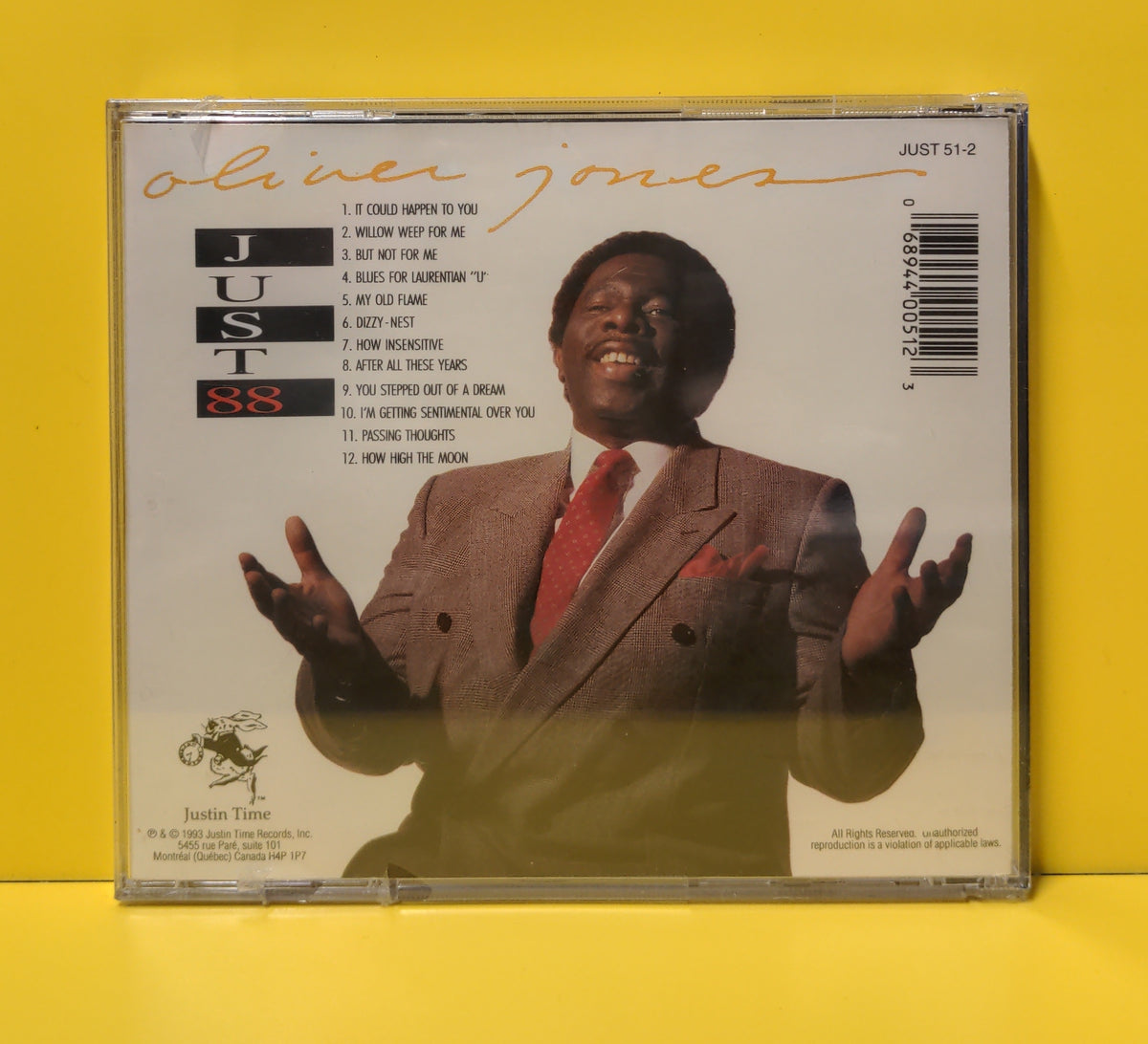 Oliver Jones - Just 88 - 1993 - JUST 51-2 New - Sealed - CDs