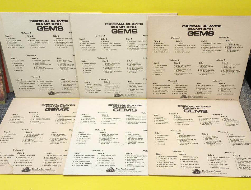 No Artist - Original Player Piano Roll Gems Volumes 1-6 - 221 Used - VG++ - Vinyl - 6xLP Set