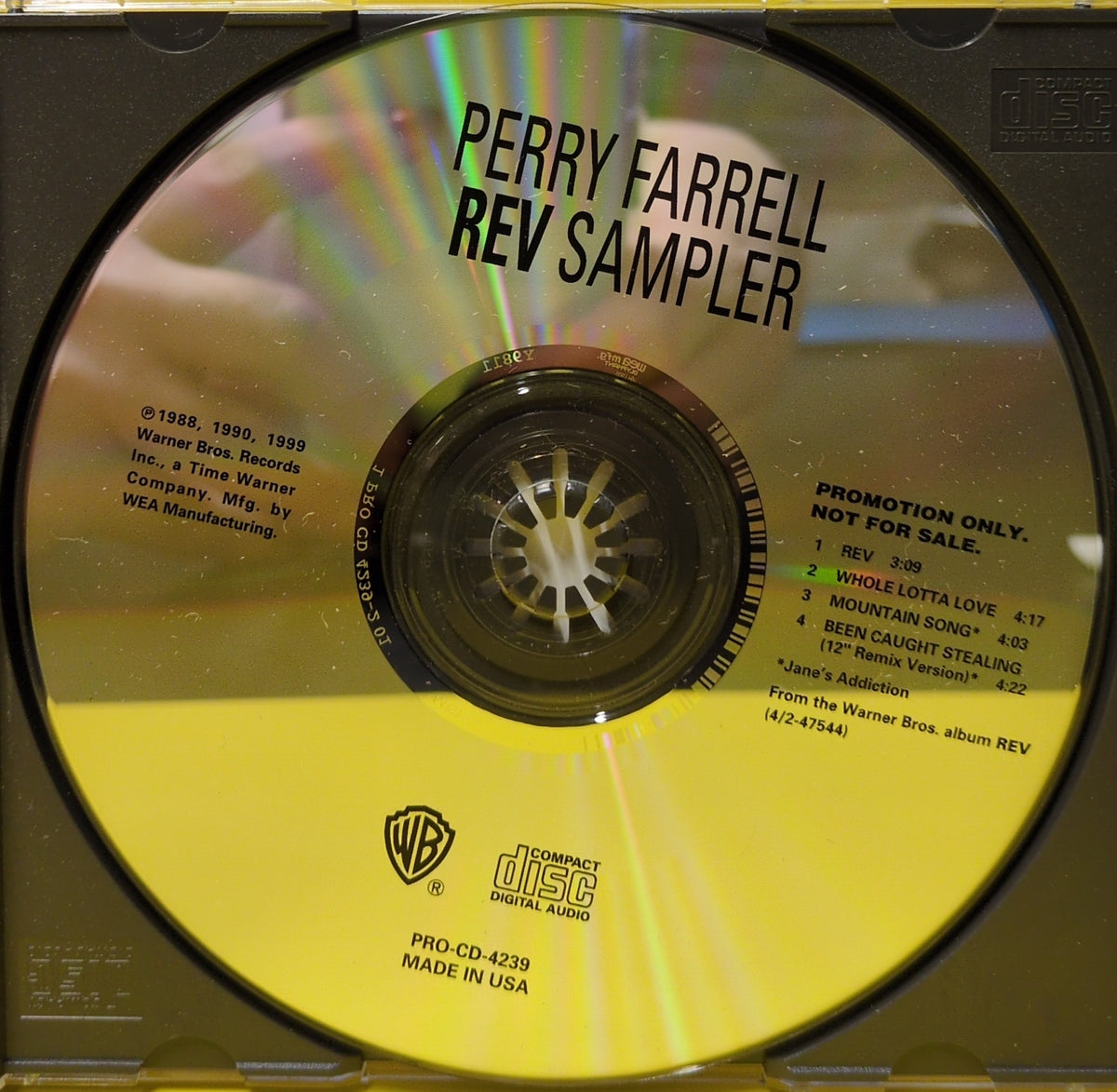 Perry Farrell - Rev Sampler - 1999 - PRO-CD-4239 Used - EX - CDs - Promo - Sampler