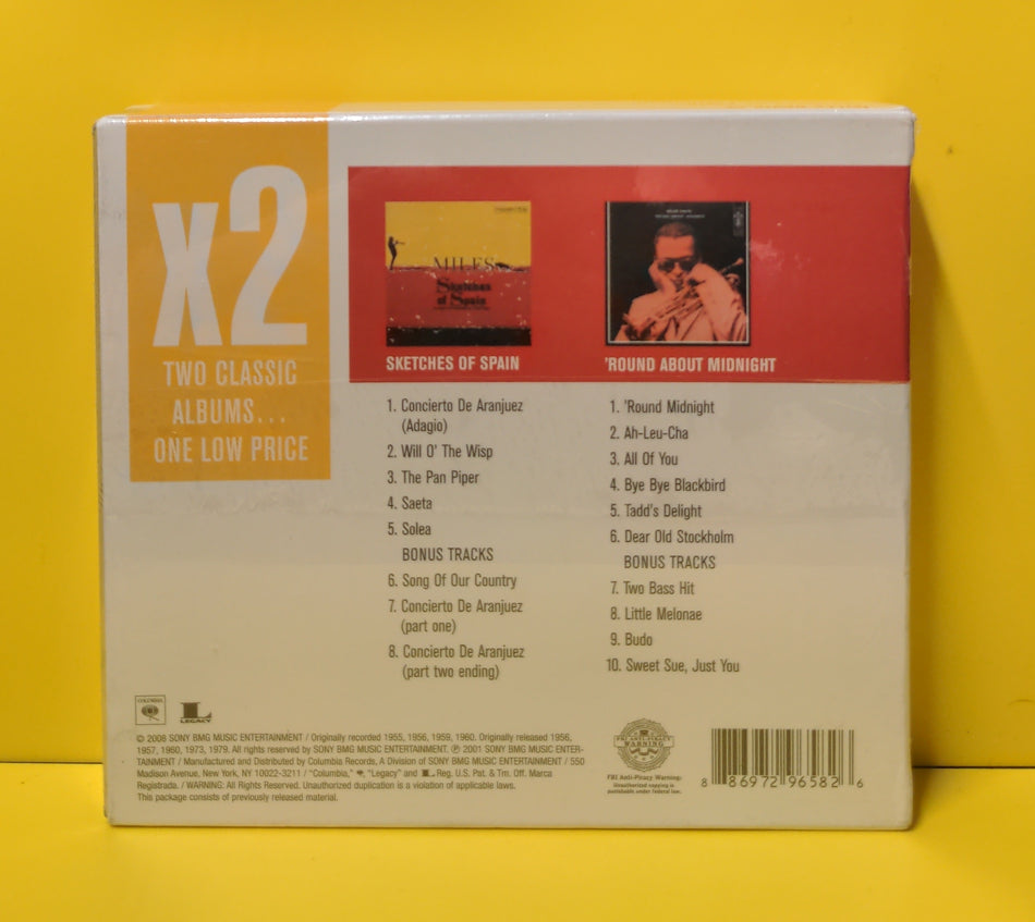 Miles Davis - X2: Sketches Of Spain/'Round About Midnight  - 2008 - 88697 29658 2 New - Sealed - CDs - 2xCD Box Set