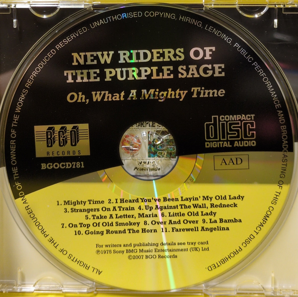 New Riders Of The Purple Sage - Oh, What A Mighty Time - 2007 - BGOCD781 Used - EX - CDs