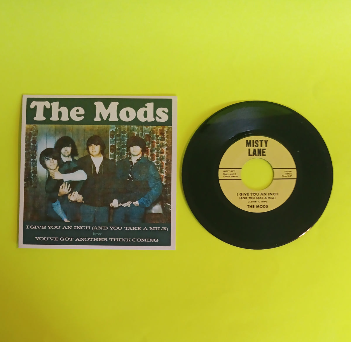 The Mods  - I Give You An Inch (Italy Unnumbered Promo 7") - 2018 - MISTY 077 New - NM - Vinyl