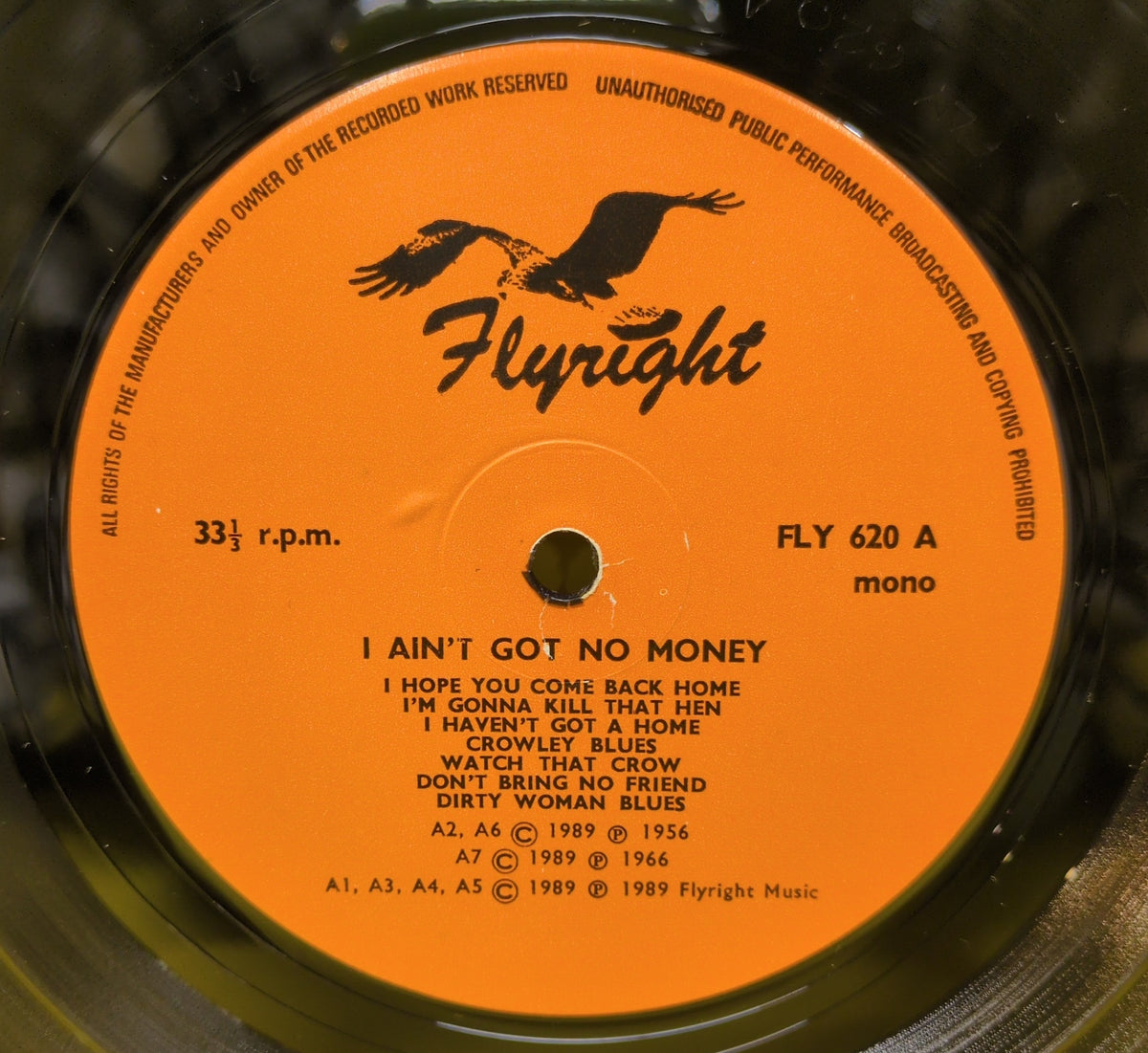 Various - I Ain't Got No Money - 1950s South Louisiana Blues - 1989 - FLY 620 Used - VG++ - Vinyl - Mono - Remastered
