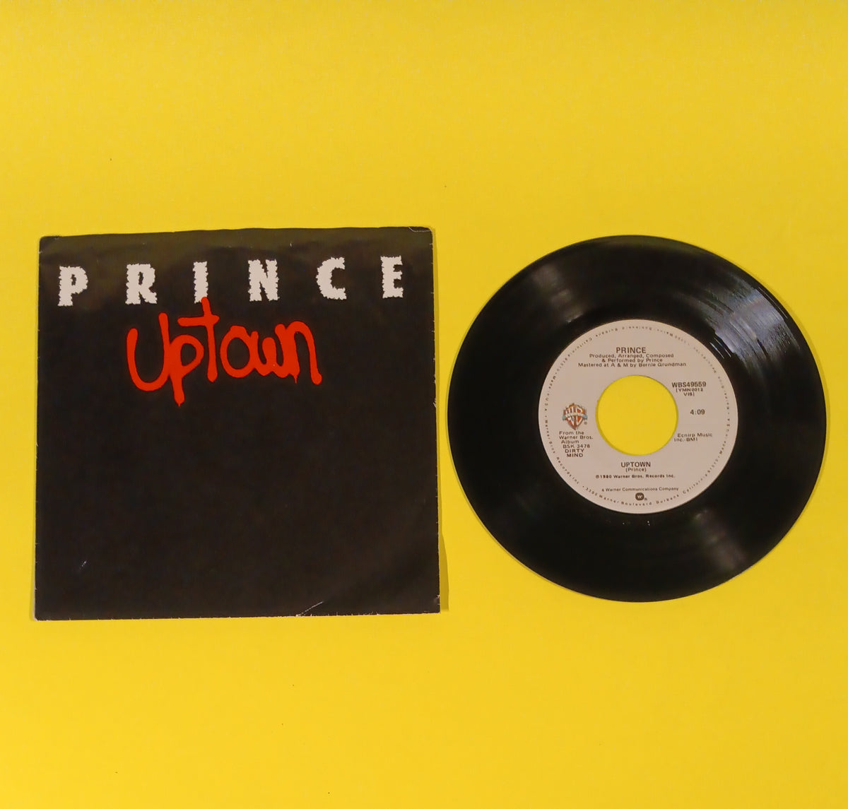 Prince - Uptown / Crazy You 7" - 1980 - WBS49559 Used - EX - Vinyl