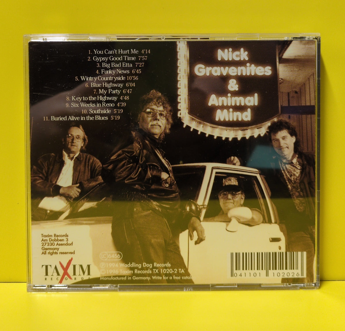 Nick Gravenites & Animal Mind - Don't Feed The Animals - 1996 - TX 1020-2 TA Used - EX - CDs