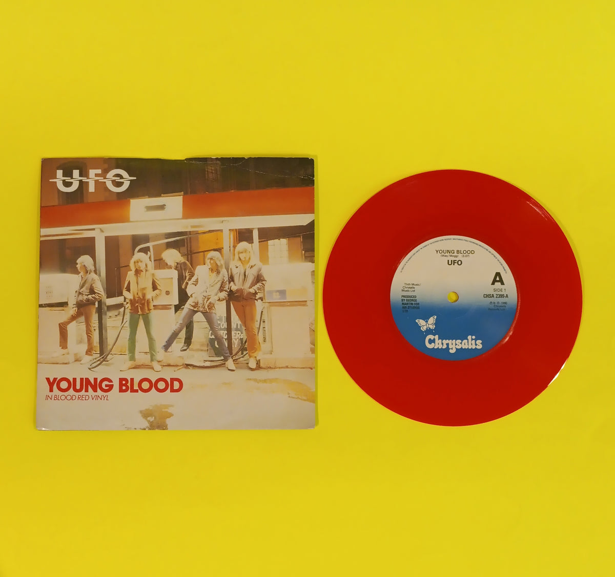 UFO - Young Blood / Lights Out (UK Red 7") - 1980 - CHSA 2399 Used - EX - Vinyl