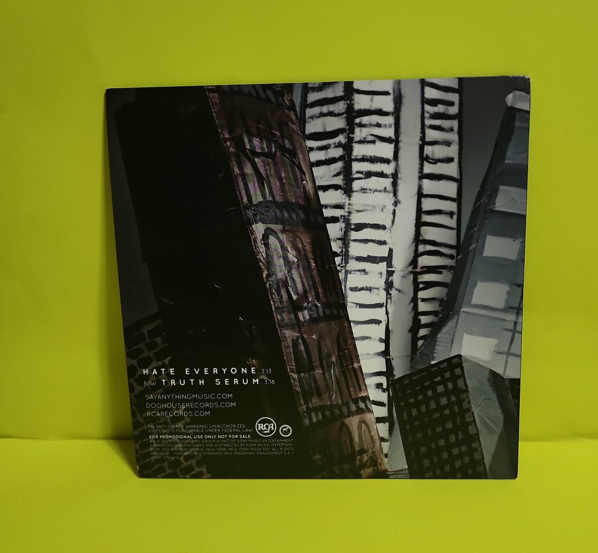 Say Anything  - 7" promo Unreleased Hate Everyone  - 2009 - 88697-57442-2 - NM - Vinyl