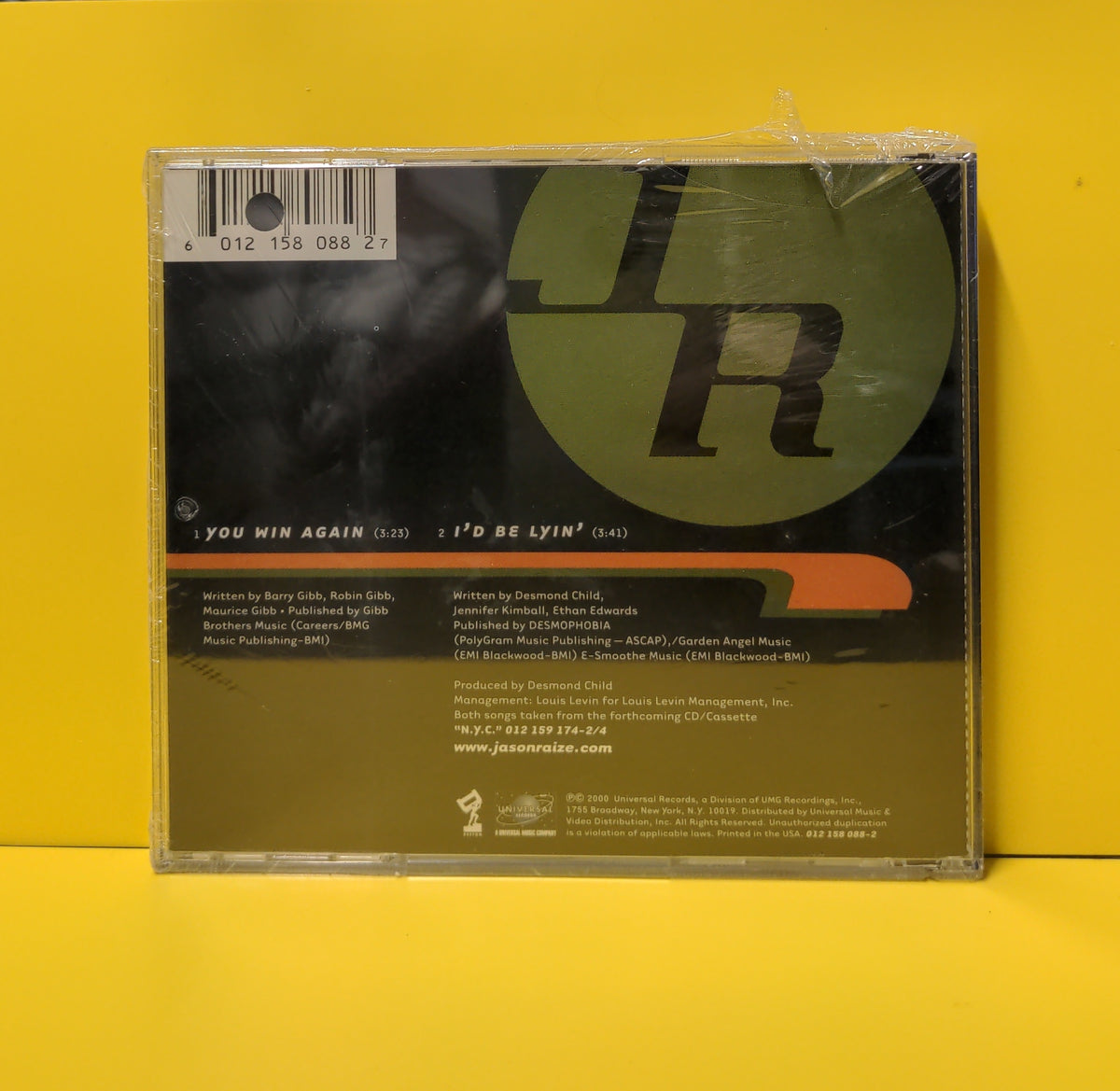 Jason Raize - You Win Again - 2000 - 012 158 088-2 New - Sealed - CDs