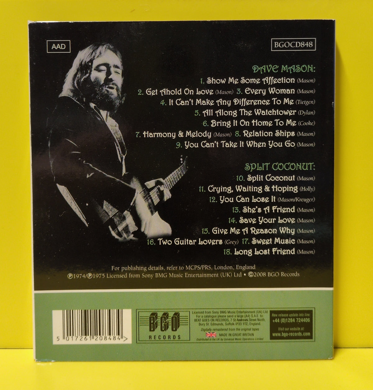 Dave Mason -  Dave Mason / Split Coconut - 2008 - BGOCD848 Used - NM - CDs
