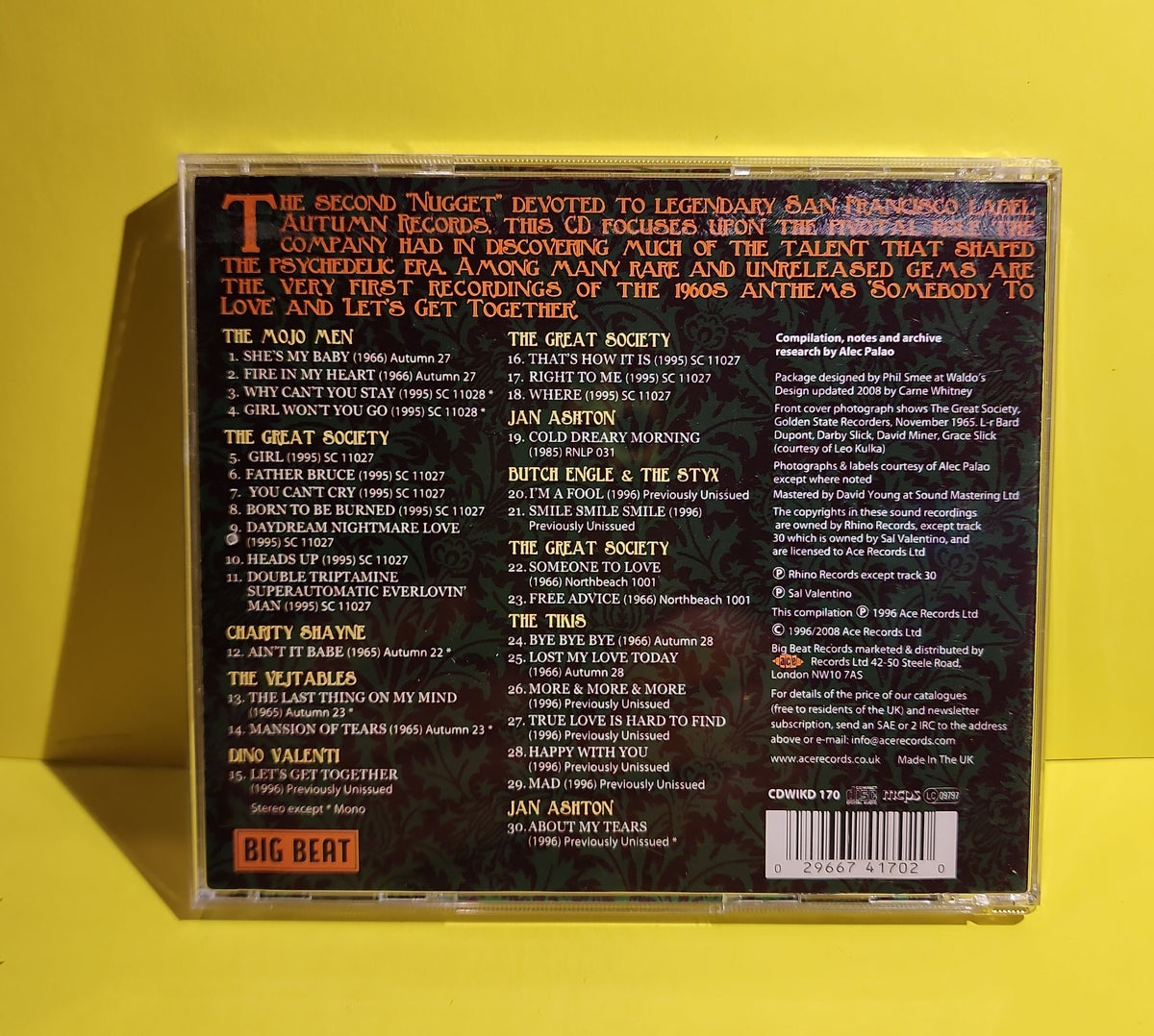 Various  - Some One To Love - The Birth Of The San Francisco Sound - 2008 - CDWIKD 170 Used - EX - CDs