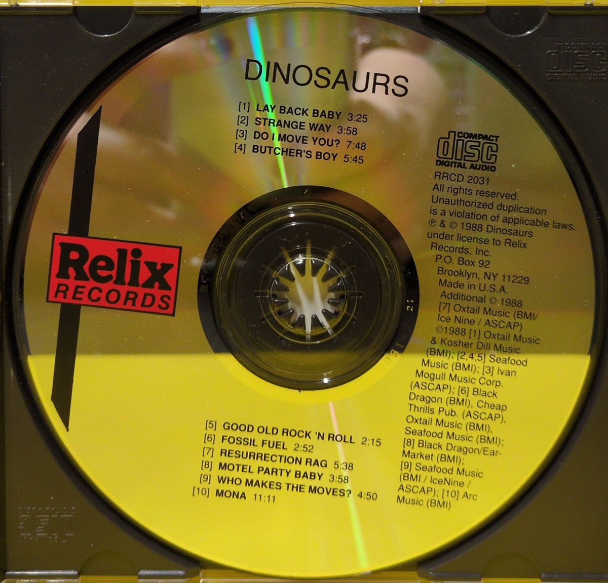 Dinosaurs - Dinosaurs - 1988 - RRCD 2031 Used - EX - CDs