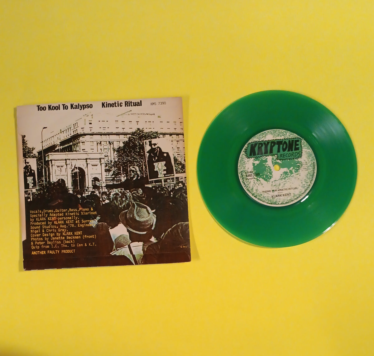 Klark Kent - Too Kool To Kalypso (Green UK 7") - 1978 - KMS 7390 Used - VG++ - Vinyl