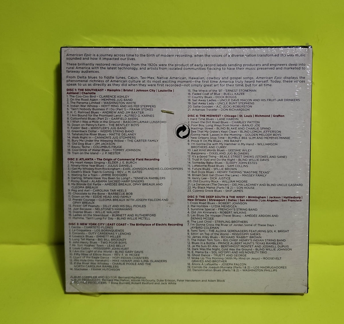 Various  - American Epic... 100 Book Page + 5 CDs Set. - 2017 - 88875099692 New - Sealed - CDs