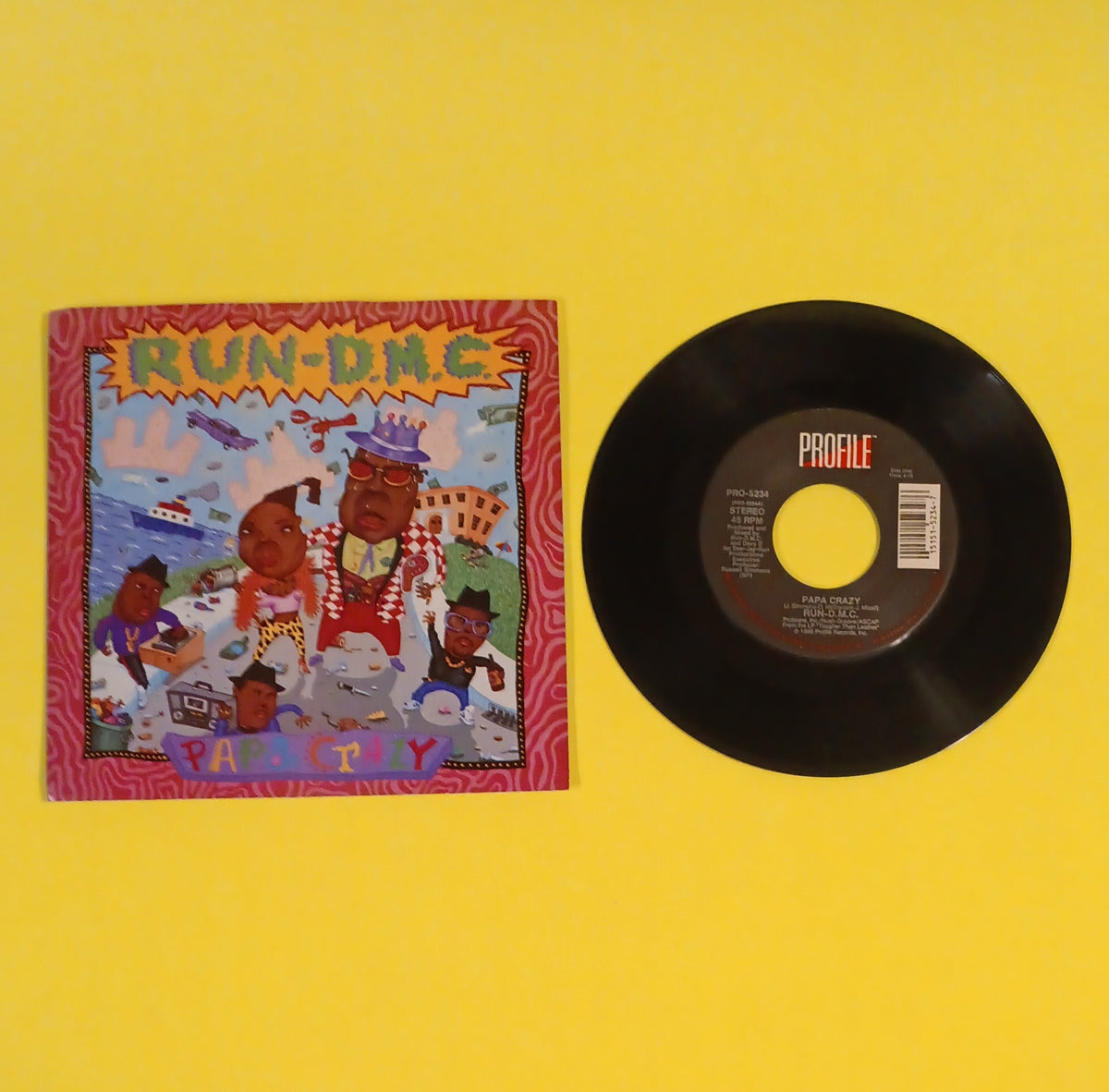 Run D.M.C. - Papa Crazy / Tougher Than Leather 7" - 1988 - PRO-5234 Used - VG++ - Vinyl
