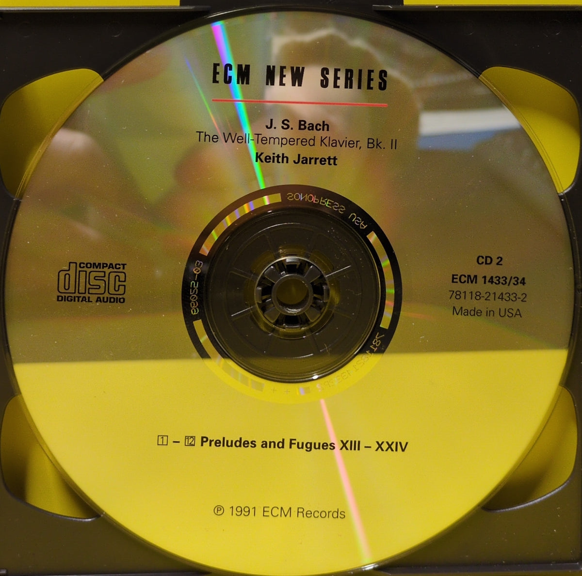 Keith Jarrett / J. S. Bach - Das Wohltemperierte Klavier, Buch II - ECM 1433/34 Used - EX - 2xCD