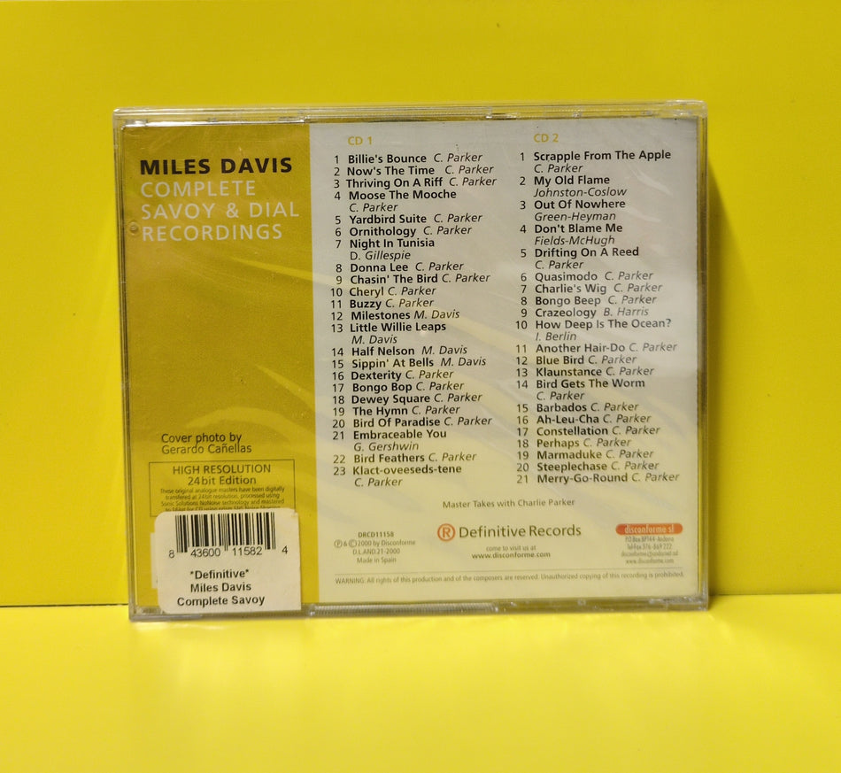 Miles Davis - Complete Savoy & Dial Recordings - 2000 - DRCD 11158 New - Sealed - 2xCD - Europe Import - Remastered