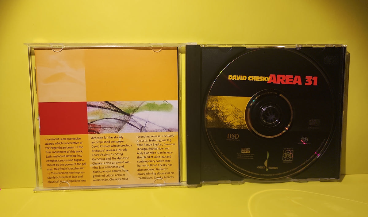David Chesky, Area 31  - Concerto For Violin And Orchestra / The Girl From Guatemala / Concerto For Flute And Orchestra / Autographed  - 2005 - SACD288 Used - EX - CDs