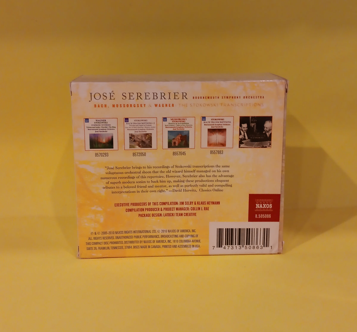 Jose Serebrier / Bach/ Mussorgsky / Wagner - The Stokowski Transcriptions 5 CD Box Set - 2010 - 8.505086 New - Sealed - CDs