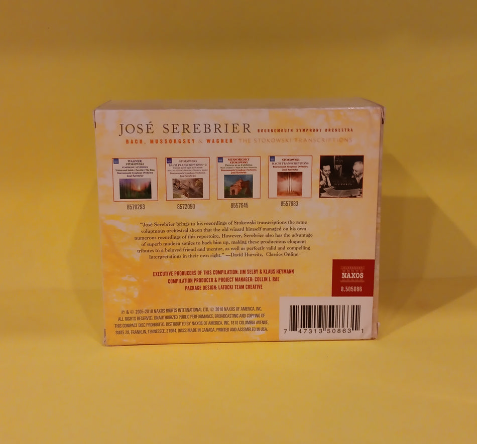 Jose Serebrier / Bach/ Mussorgsky / Wagner - The Stokowski Transcriptions 5 CD Box Set - 2010 - 8.505086 New - Sealed - CDs