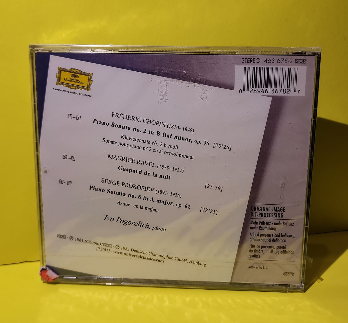 Chopin / Ravel / Prokofiev , Ivo Pogorelich - Piano Sonata = Klaviersonate No. 2 /  Gaspard De La Nuit / Piano Sonata = Klaviersonate No. 6 - 2002 - 463 678-2 New - Sealed - CDs