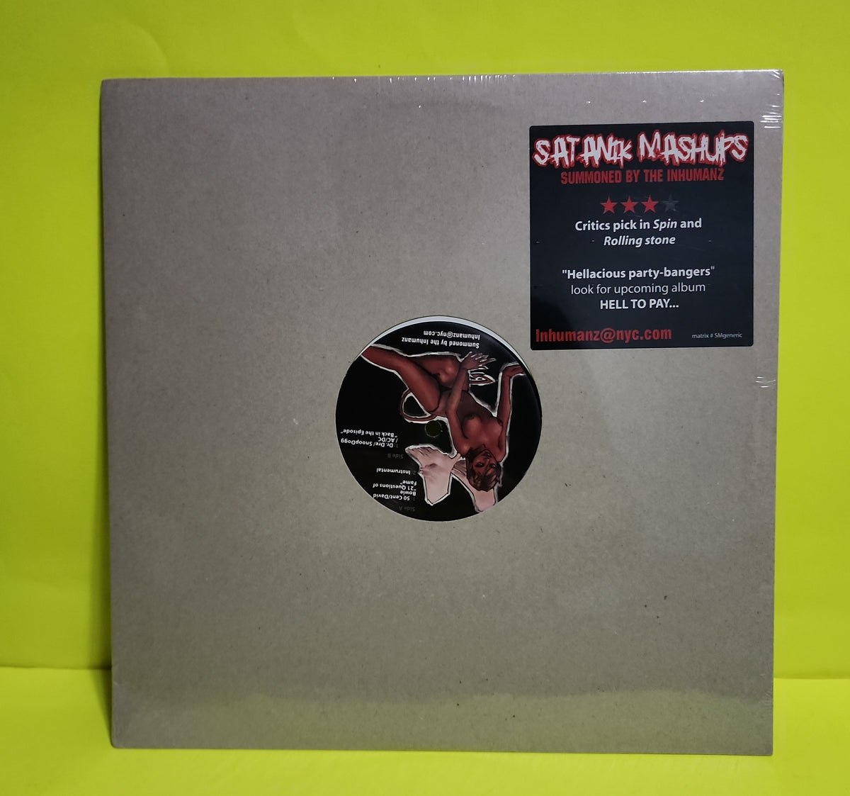 The Inhumanz - Satanik Mashups Vol.ll - 2003 - Satanik-1002 New - Sealed - Vinyl