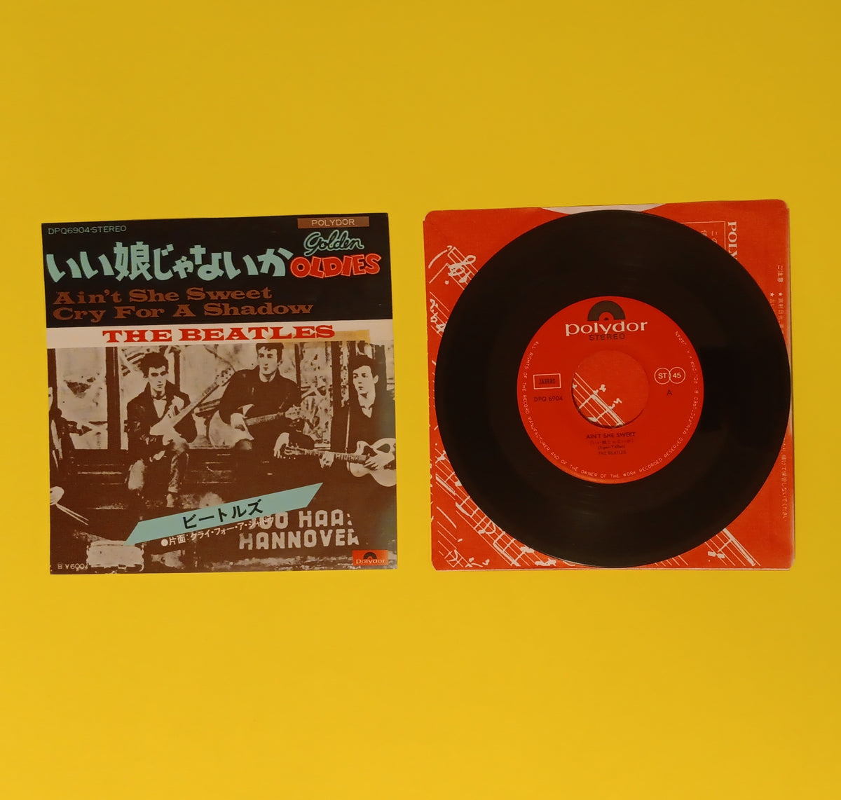 The Beatles - Ain't She Sweet / Cry For a Shadow - 1977 - Japan DPQ6904 Used - EX - 7" Vinyl