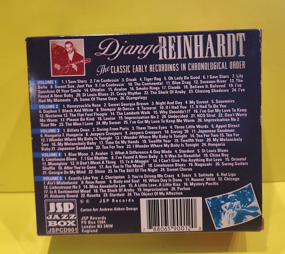 Django Reinhardt - The Classic Early Recordings In Chronological Order / 5 CDs Box Set. - 2000 - JSPCD901 Used - EX - CDs