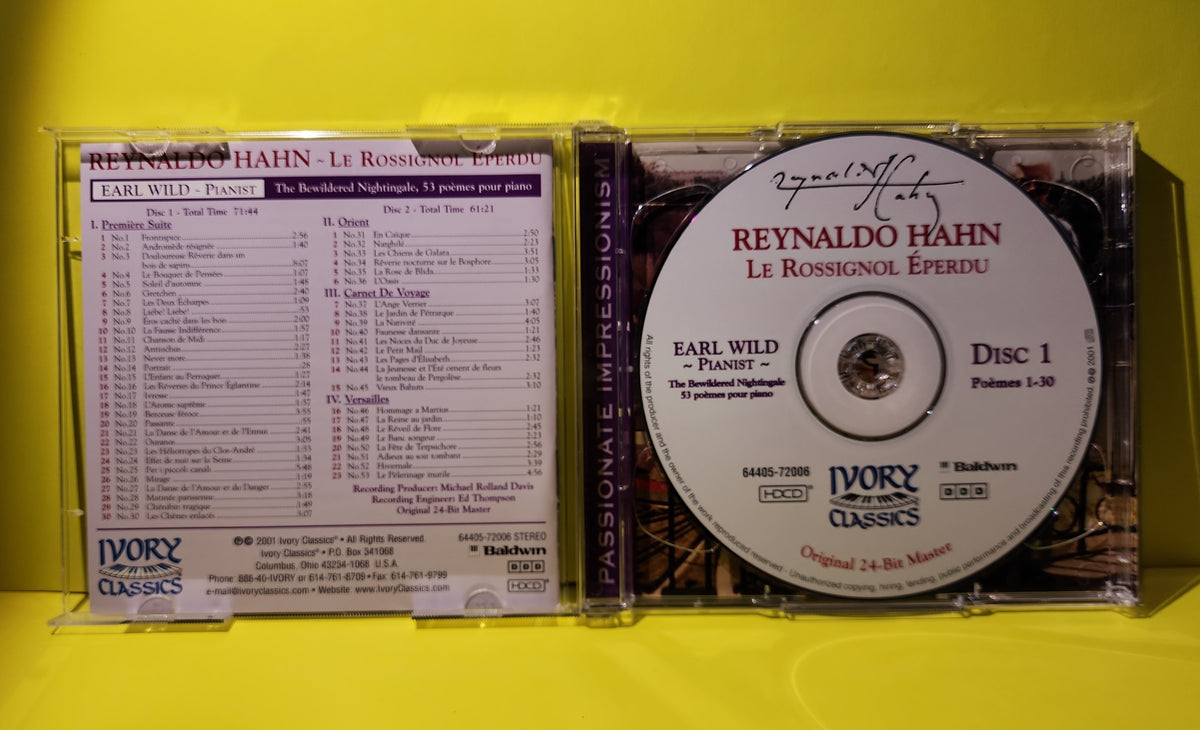 Earl Wild, Reynaldo Hahn - Le Rossignol Eperdu (Poèmes pour piano) - 2001 - 72006 Used - NM - CDs