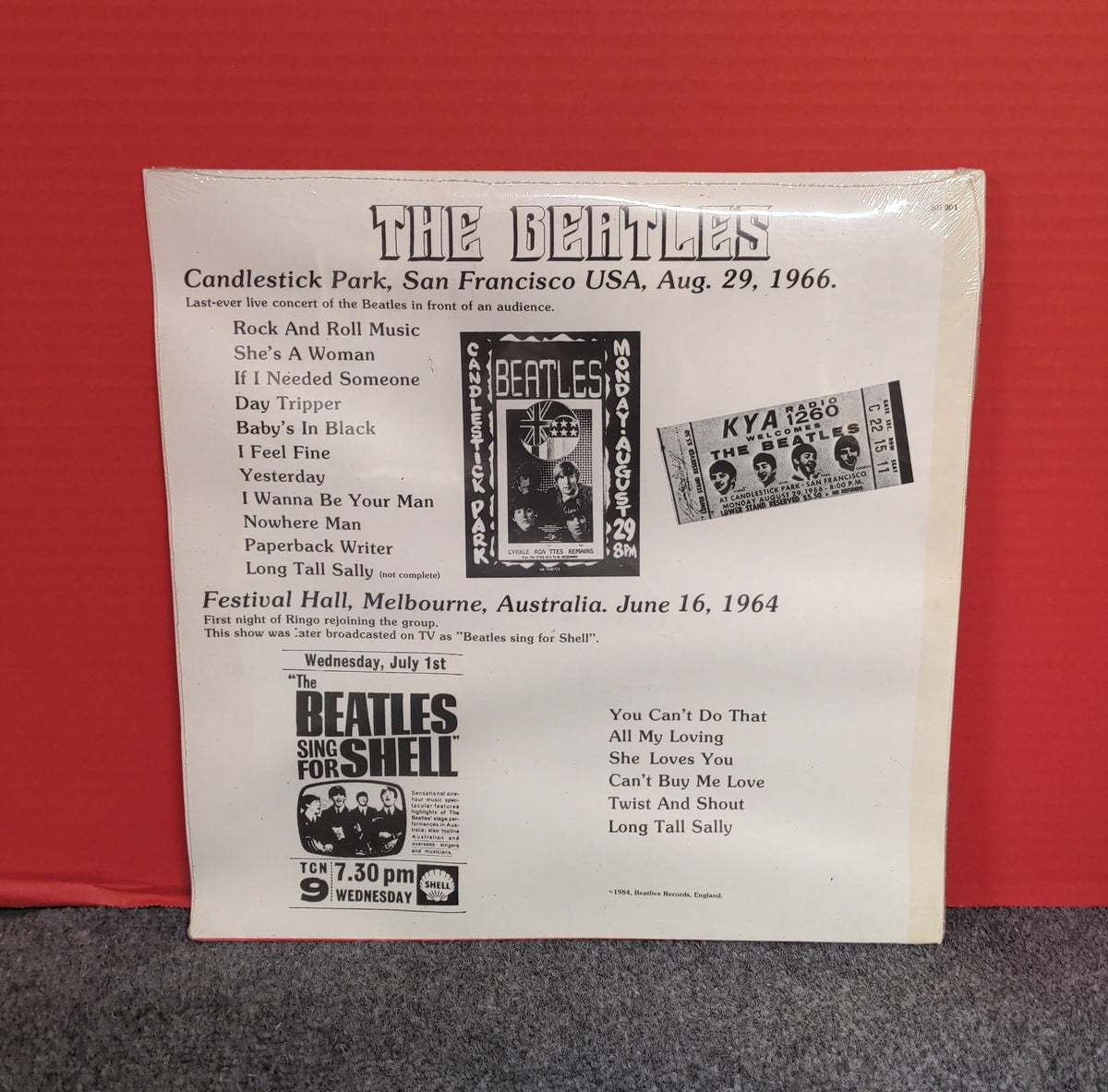 The Beatles  - Candlestick Park San Francisco '66 / Festival Hall Melbourne '64 - 1984 - BR 001 New - Sealed, VG++ - Vinyl
