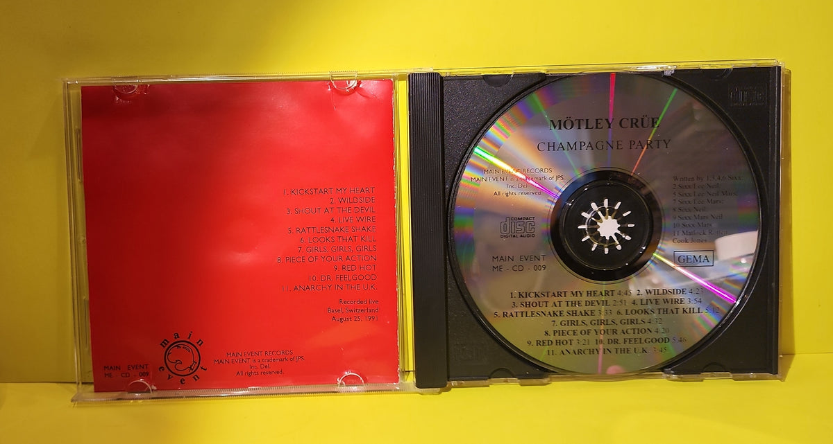 Mötley Crüe - Champagne Party - 1991 - ME-CD-009 Used - VG++ - CDs