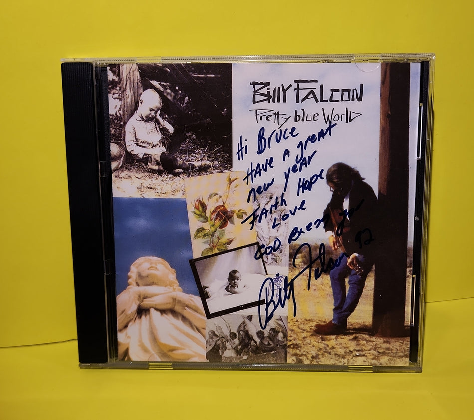 Billy Falcon - Pretty Blue World / Autographed  - 1991 - 848 800-2 Used - EX - CDs