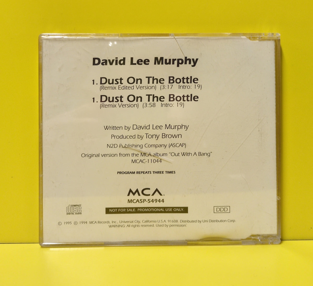 David Lee Murphy - Dust On The Bottle - 1995 - MCA5P-54944 Used - EX - CDs - Promo