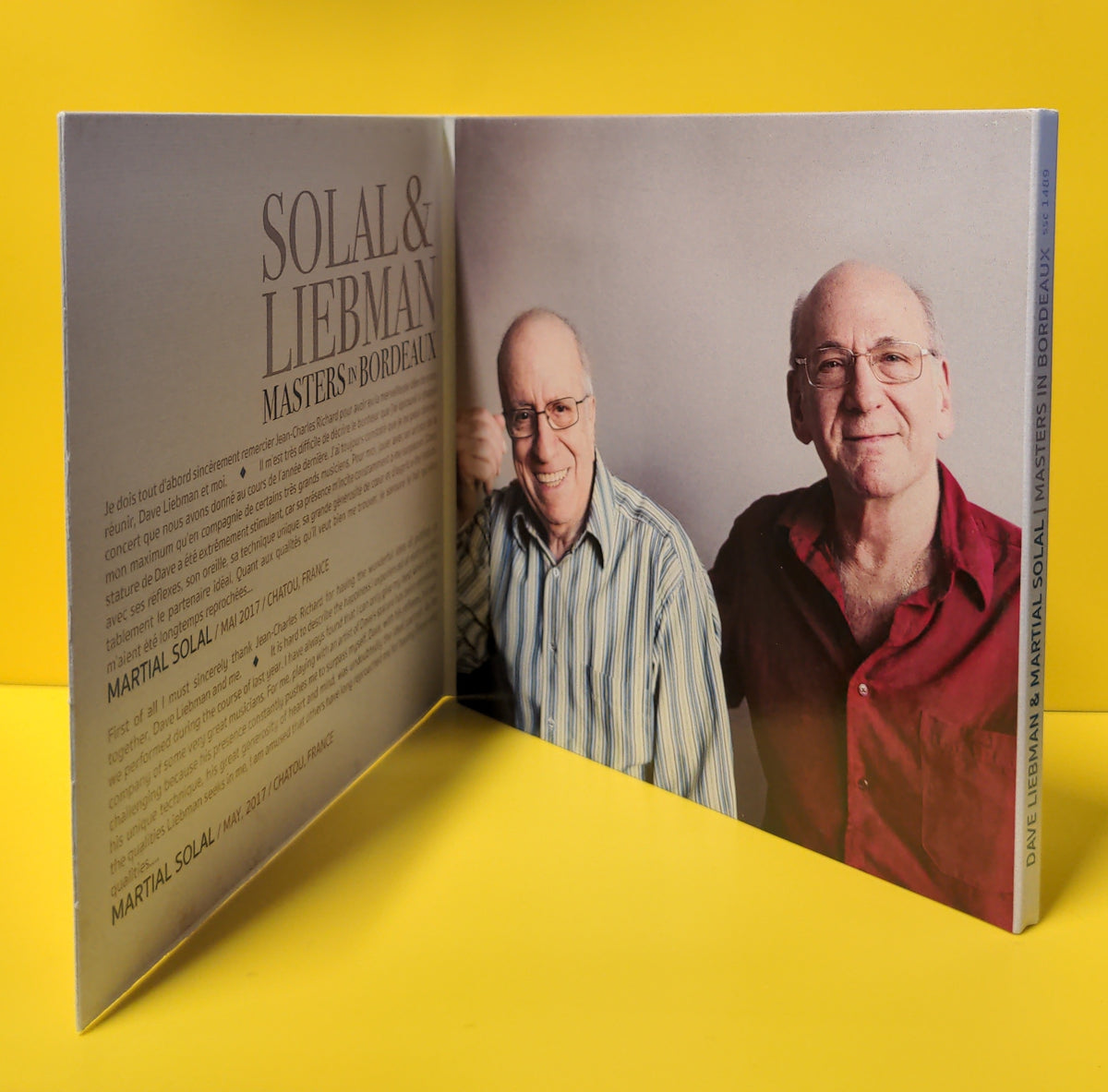 Martial Solal & Dave Liebman - Masters In Bordeaux - 2017 - SSC 1489 Used - EX - CDs