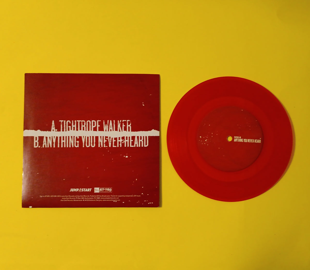 Broadcaster - Tightrope Walker / Anything You Never Heard - 2012 - JST-076 Used - NM - 7" Red Color Vinyl