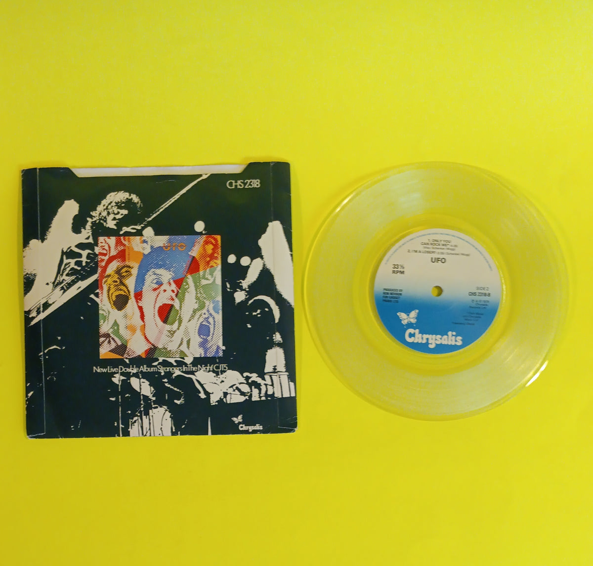 UFO - Shoot Shoot (UK Clear 7") - 1979 - CHS 2318 Used - VG++ - Vinyl