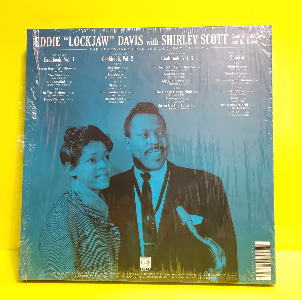 Eddie "Lockjaw" Davis with Shirley Scott - Cookin' With Jaws And The Queen: The Legendary Prestige Cookbook Albums - 2023 - CR00540 New - Sealed - Vinyl