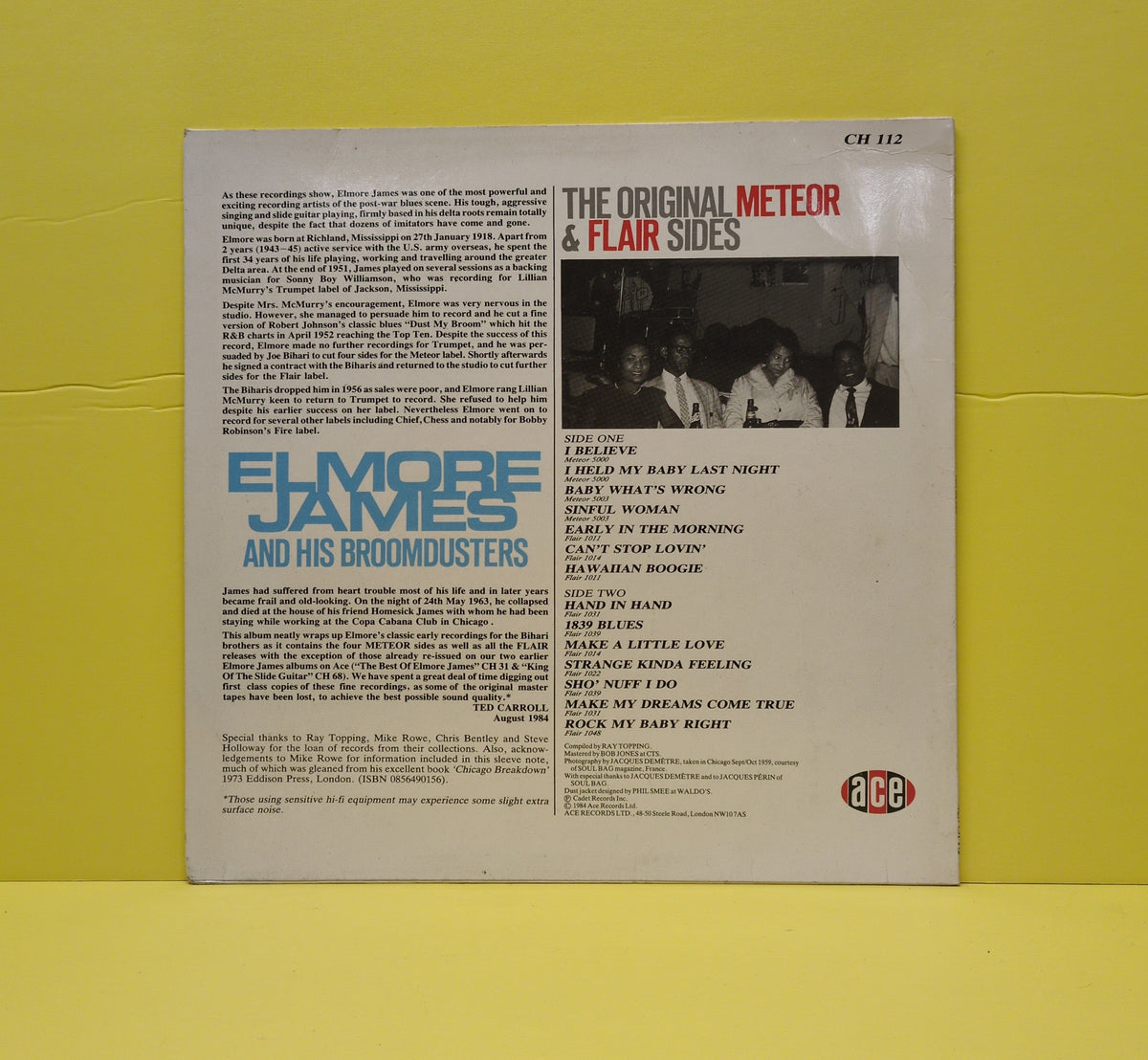Elmore James And His Broomdusters - The Original Meteor & Flair Sides - 1984 - CH 112 Used - VG++ - Vinyl
