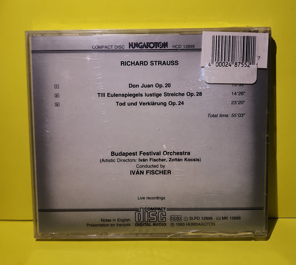 Richard Strauss, Budapest Festival Orchestra, Ivan Fisher - Till Eulenspiegel / Don Juan / Tod Und Verklarung - 1990 - HCD 12899 New - Sealed - CDs