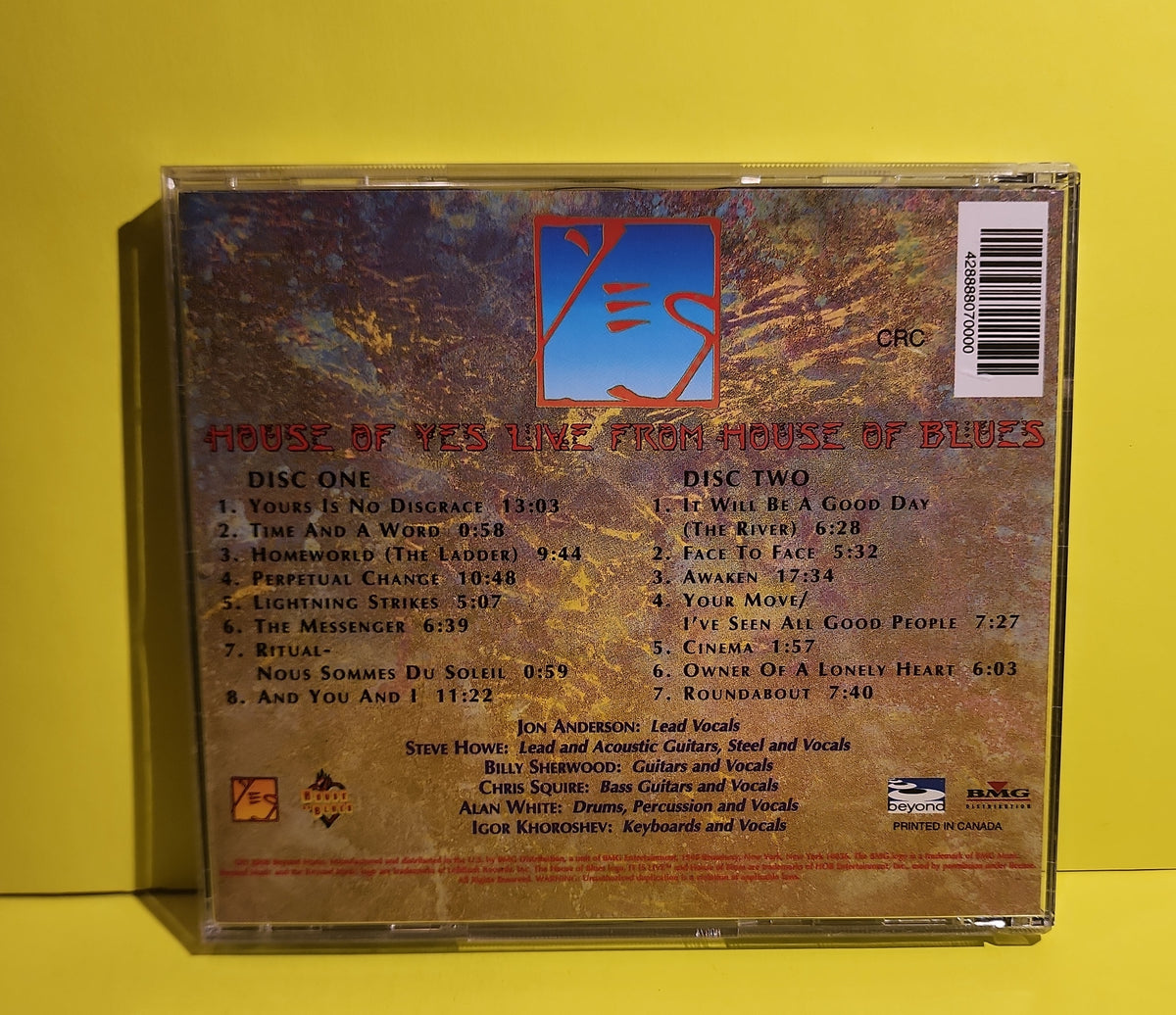 YES - House of Yes. Live From House Of Blues - 2000 - BG2 78984 Used - NM - CDs