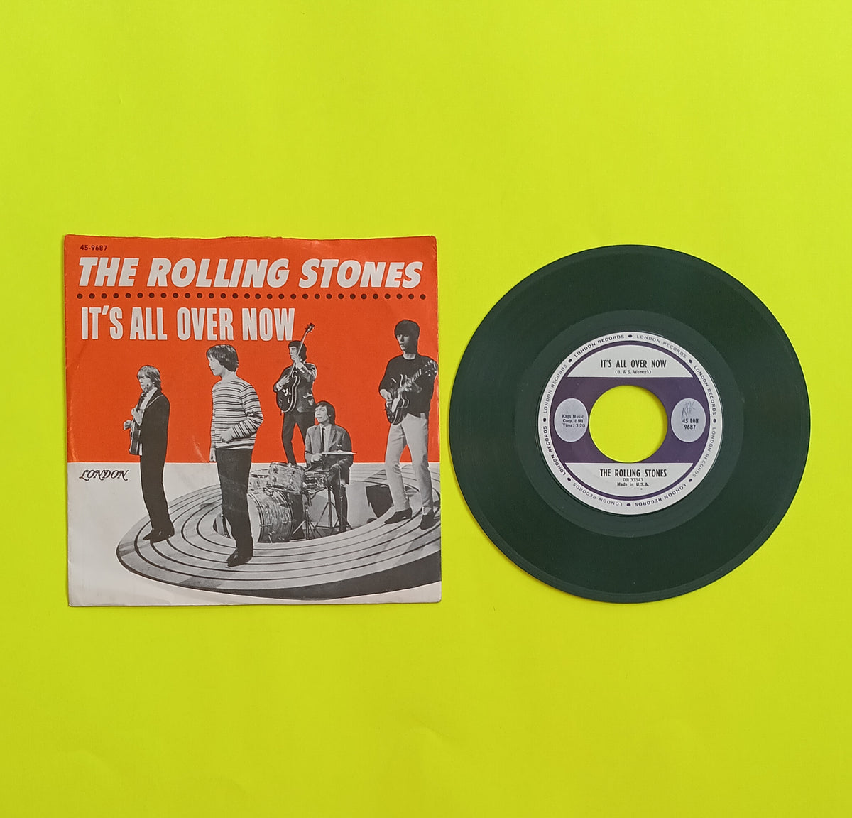 The Rolling Stones - It's All Over Now / Good Times Bad Times - 1964 - 45 LON 9687 Used - VG++ - 7" Vinyl