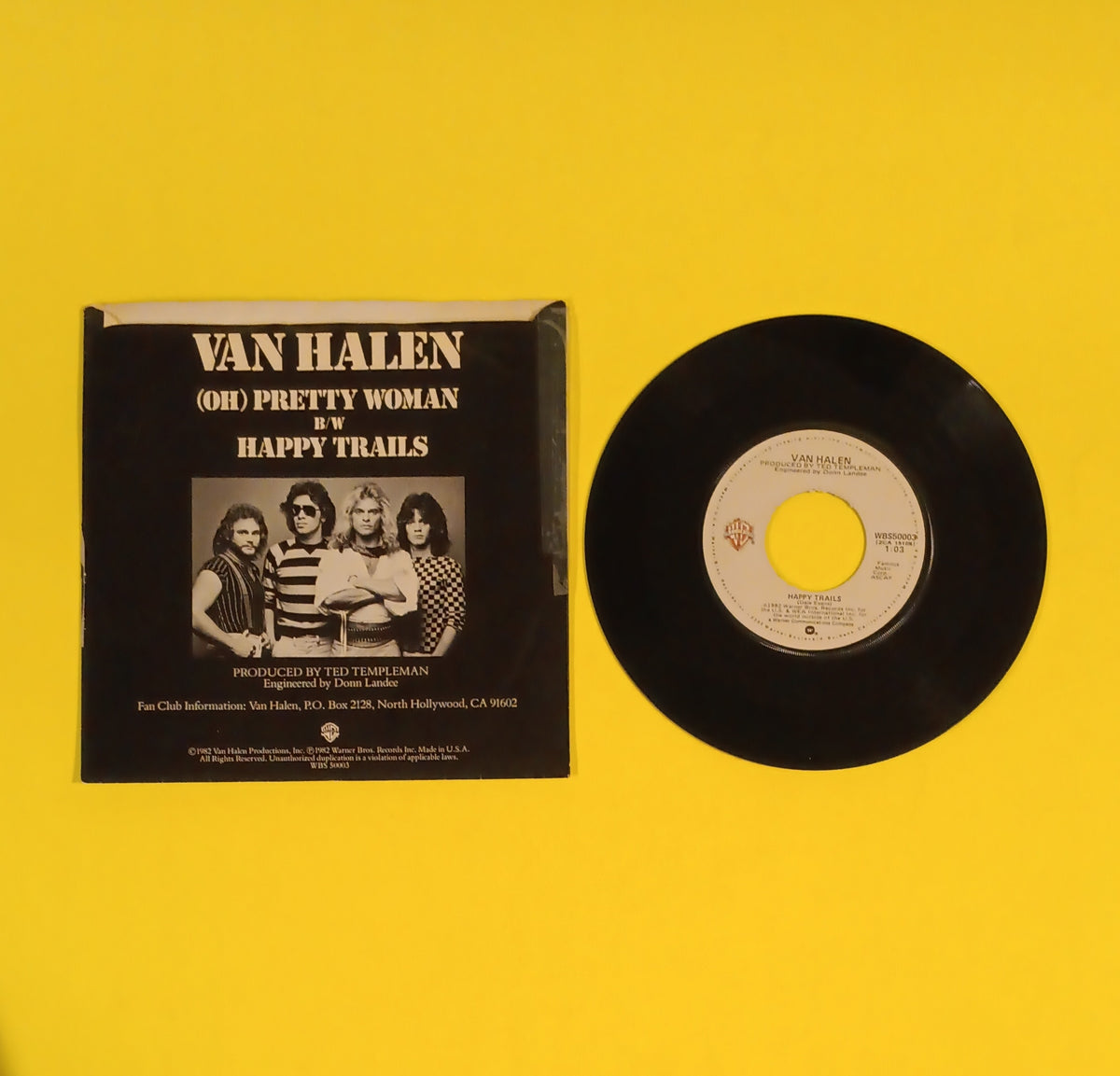 Van Halen - Oh Pretty Woman / Happy Trails 7" - 1982 - WBS50003 Used - VG++ - Vinyl