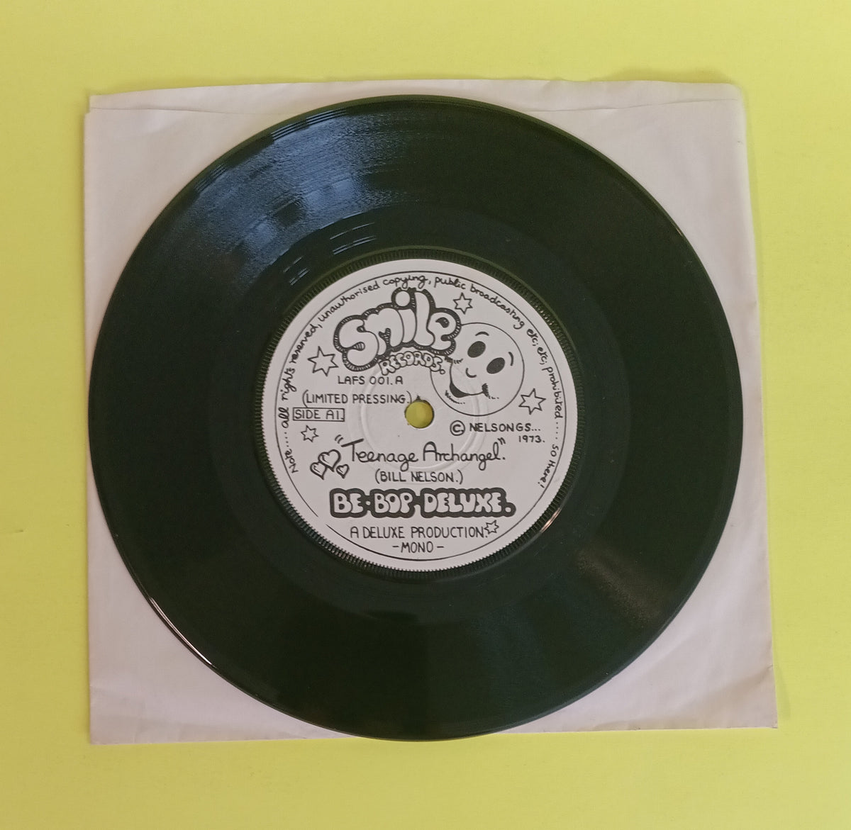 Be Bop Deluxe - Teenage Archangel (UK Limited Ed 7") - 1973 - LAFS 001 Used - VG++ - Vinyl