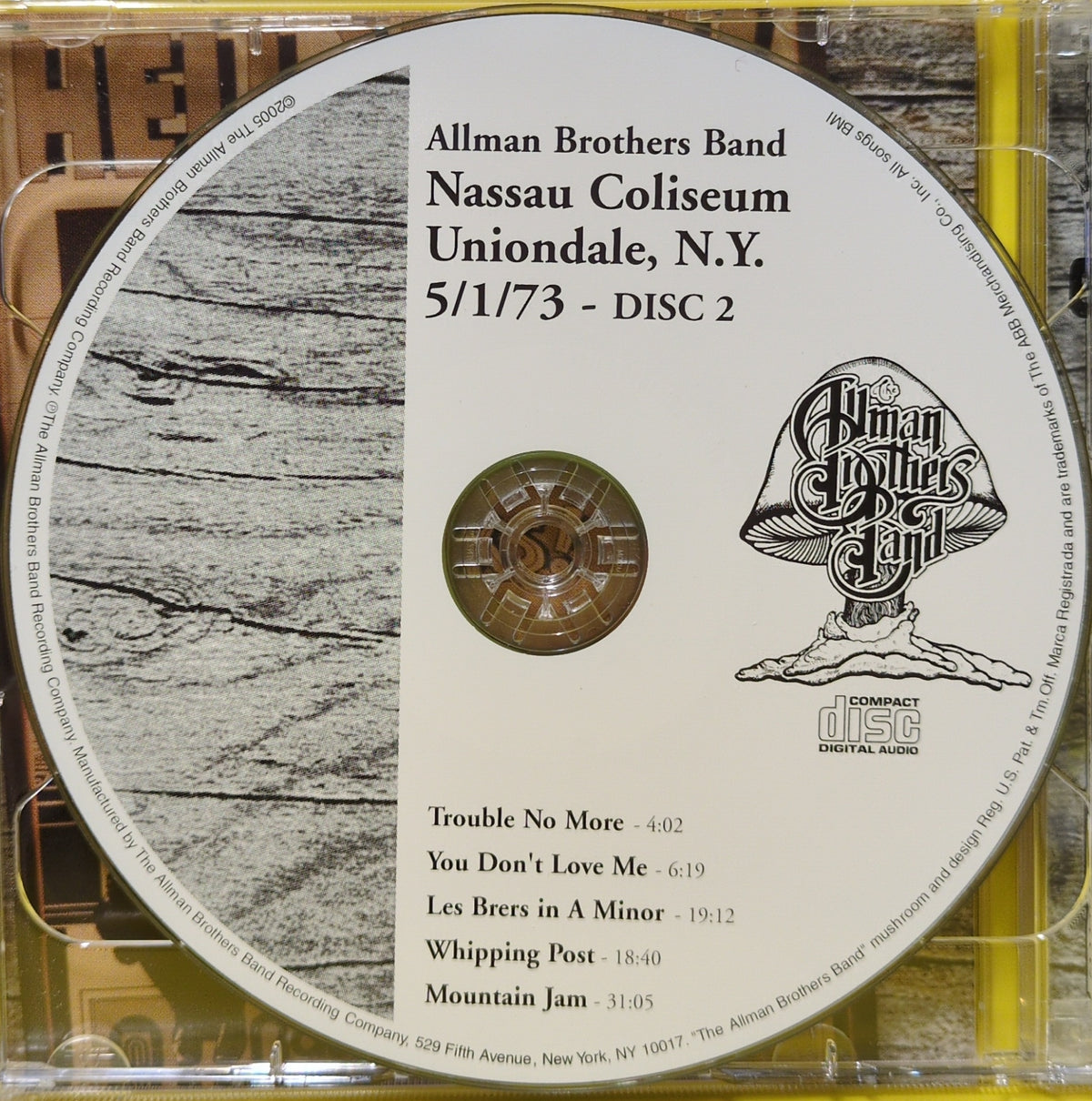 The Allman Brothers Band - Nassau Coliseum Uniondale, NY 5/1/73 - 2005 - Used - EX - 2xCD