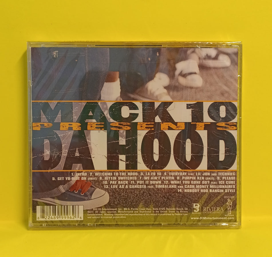 Da Hood - Mack 10 Presents Da Hood - 2002 - RIV 9996-2 New - Sealed - CDs