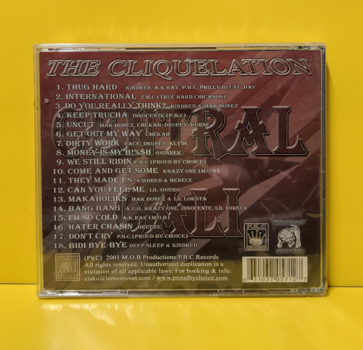 Various - The Cliquelation Volume 1  Caught In The Middle - 2001 - New - Sealed - CDs