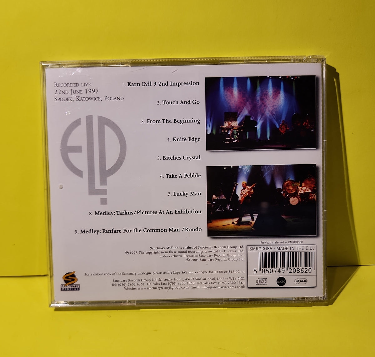Emerson Lake & Palmer - Live In Poland - 2004 - SMRCD086 Used - VG++ - CDs