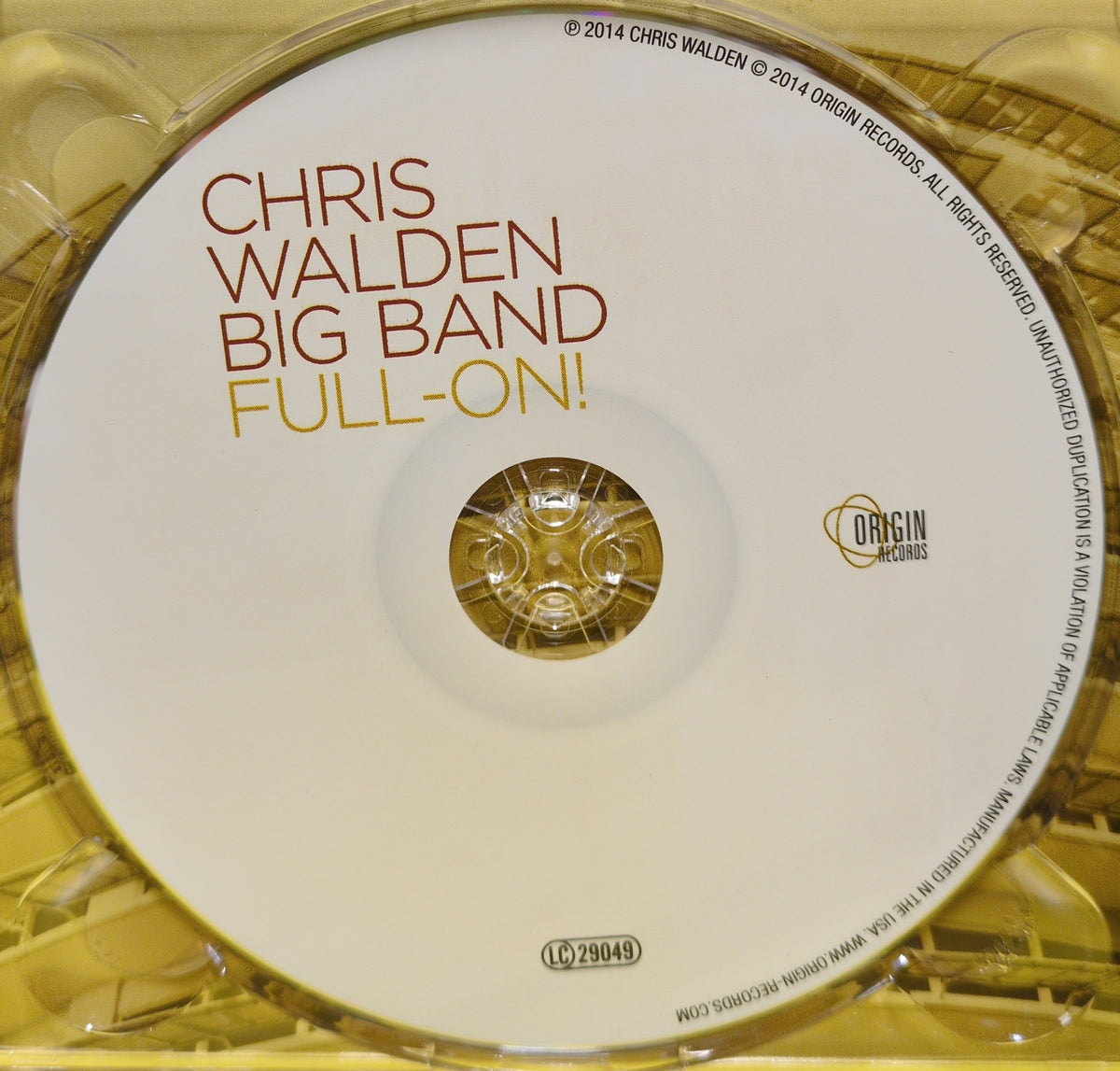 Chris Walden Big Band - Full-On! - 2014 - 82669 Used - EX - CDs - Promo