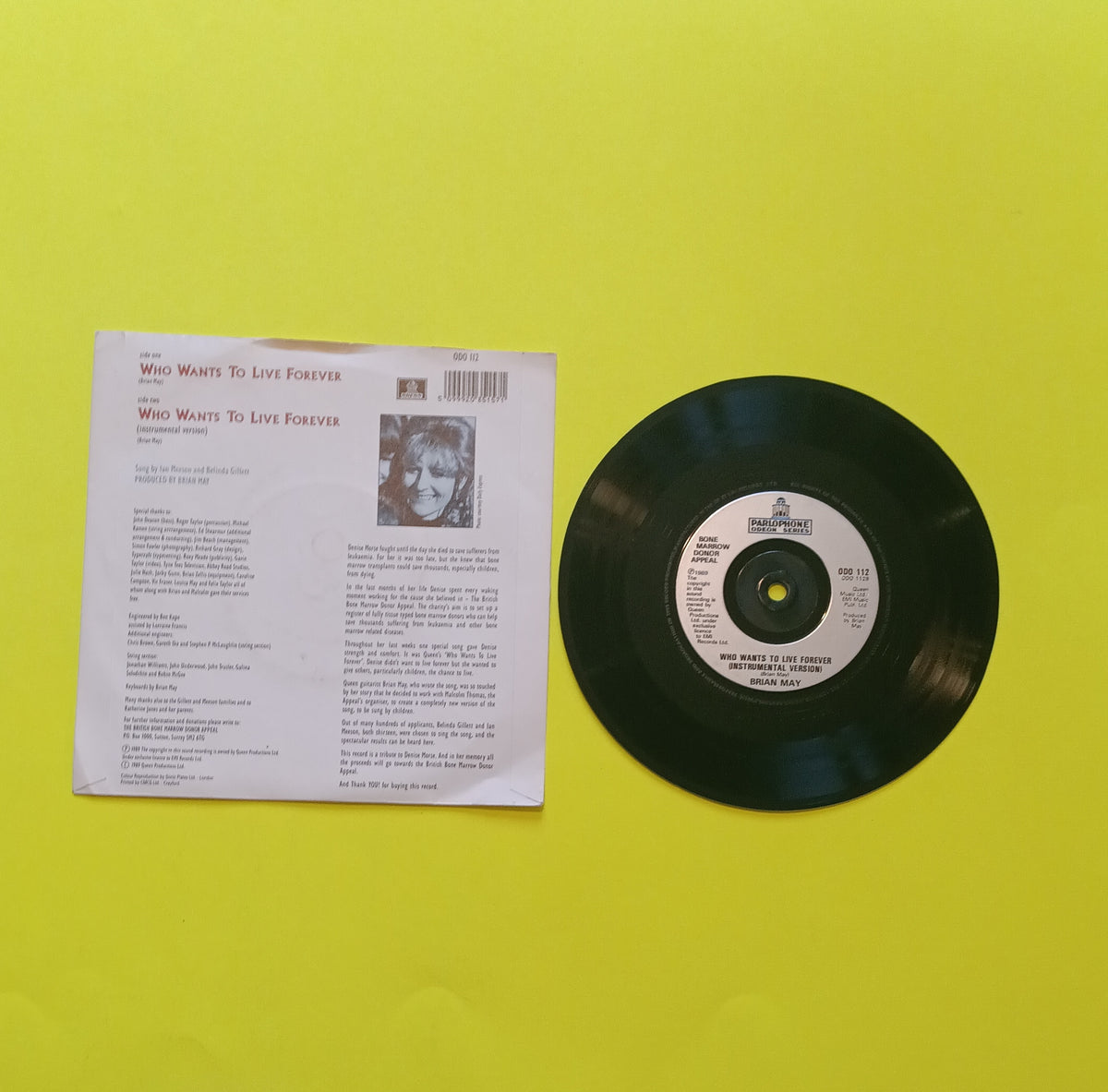 Ian & Belinda (Prod. By Brian May) - Who Wants To Live Forever (UK 7") - 1989 - ODO 112 Used - EX - Vinyl